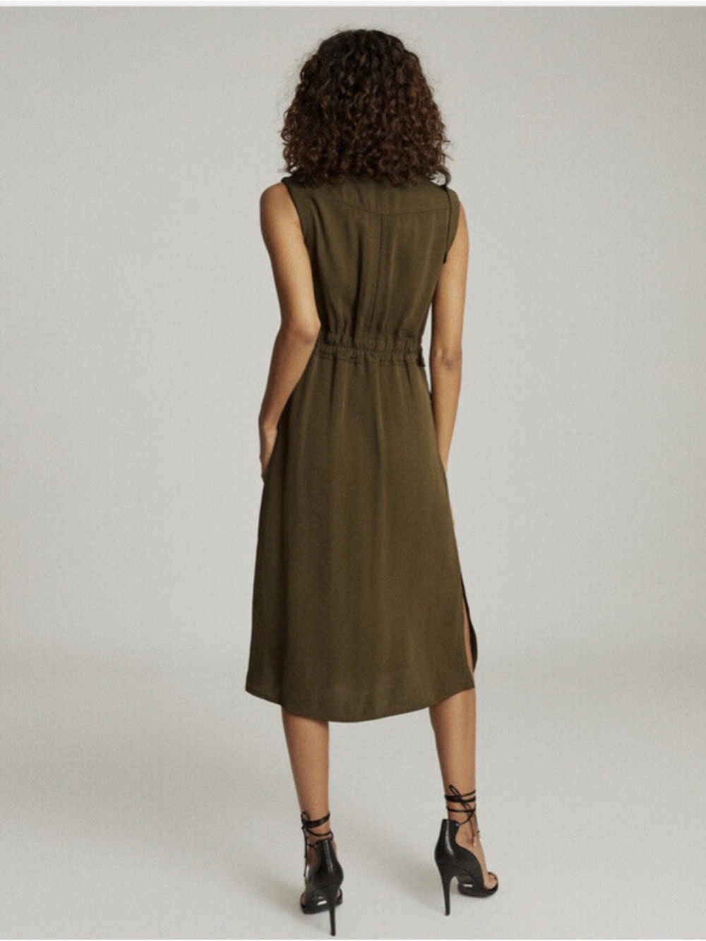 NWT Reiss Effie Sleeveless Utility Midi Dress - Picture 2 of 14